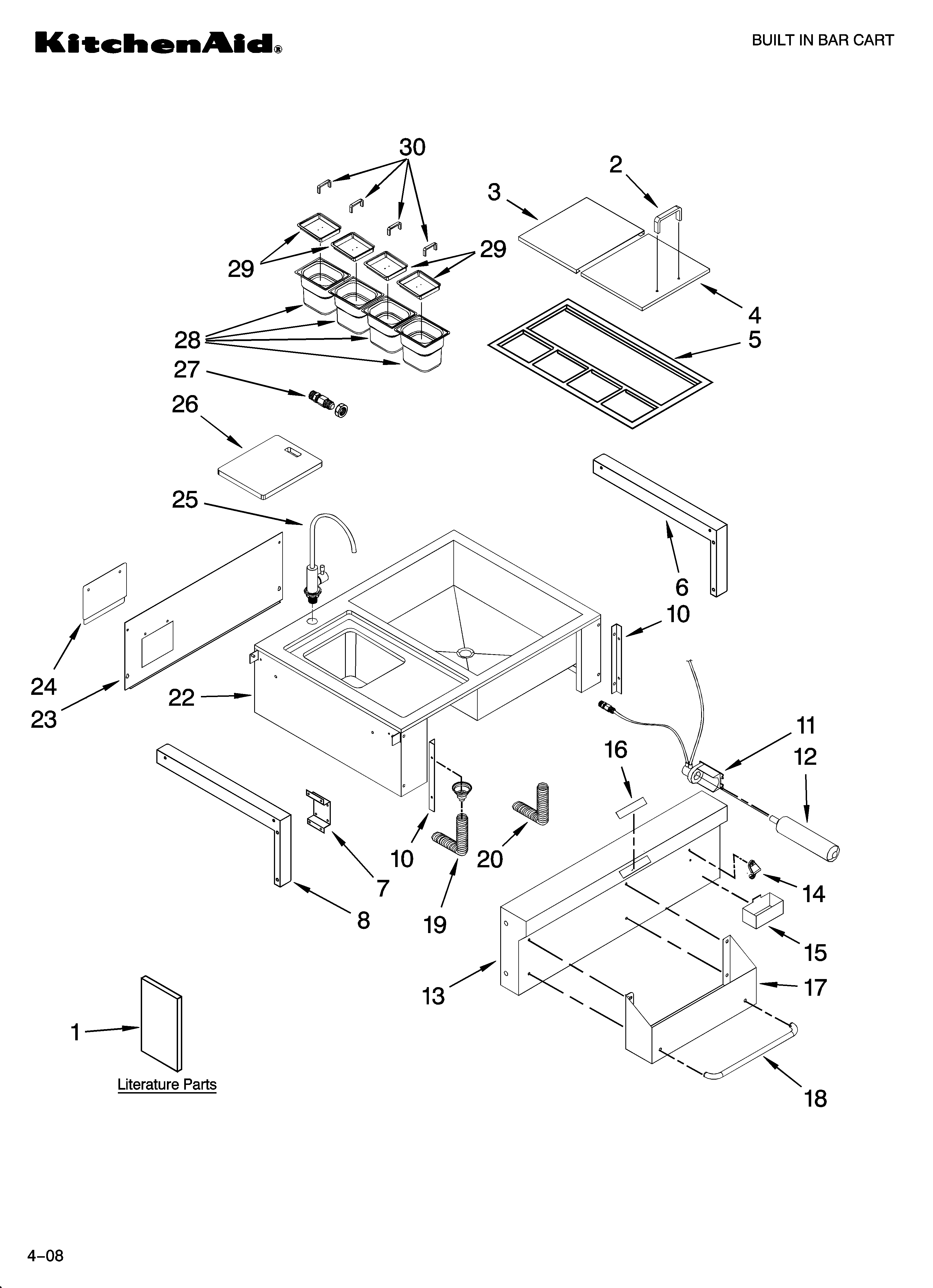 Bar cart parts