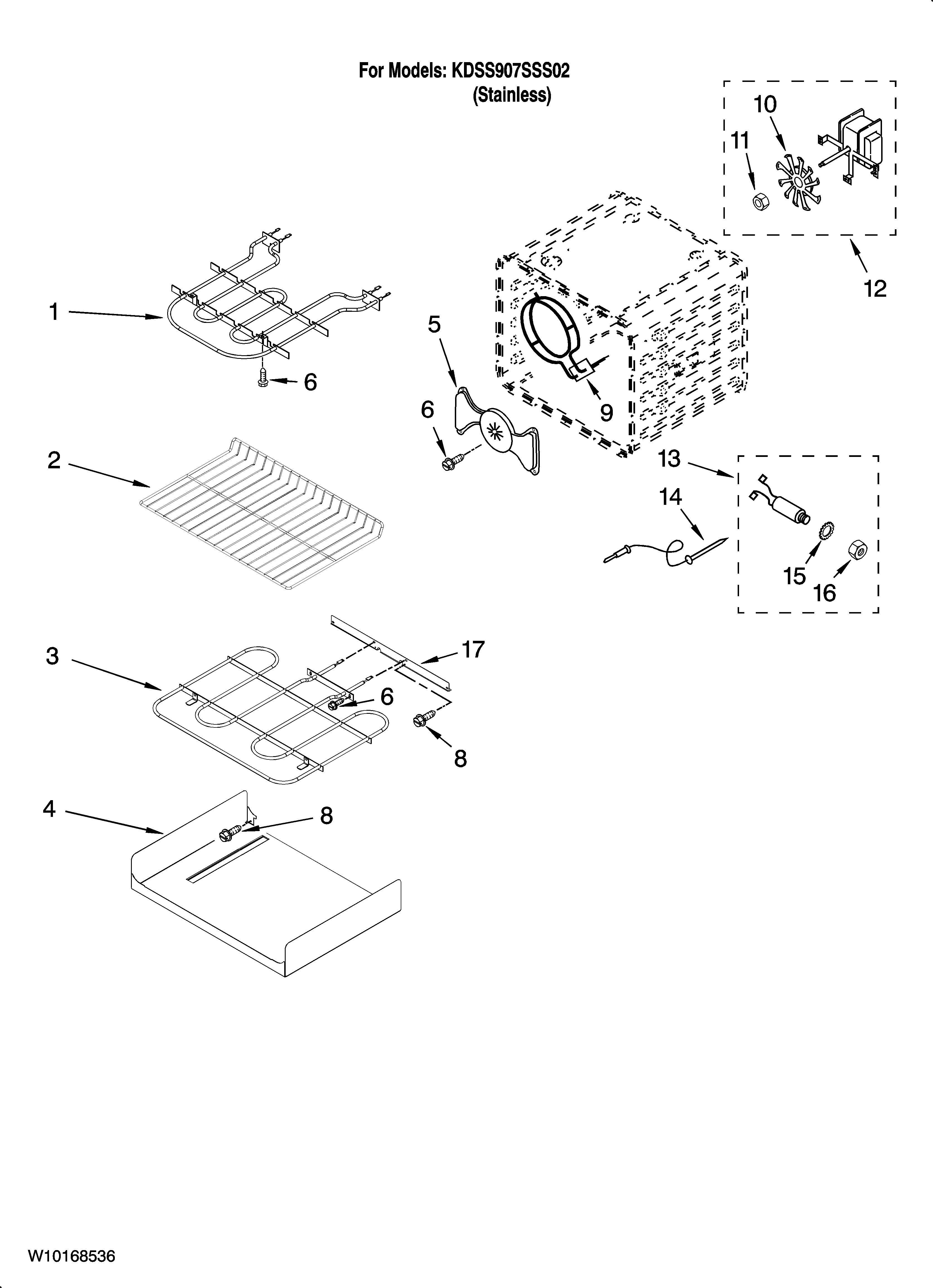 Internal oven parts
