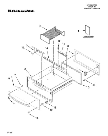 Control, door and drawer parts
