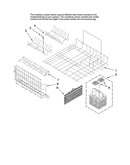 Upper and lower dishrack parts