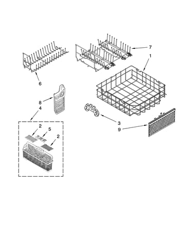 Lower rack parts