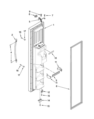 Freezer door parts