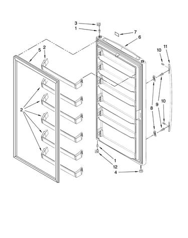 Door parts, optional parts (not included)