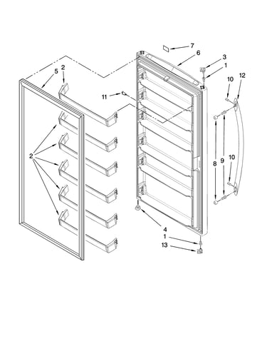 Door parts, optional parts (not included)