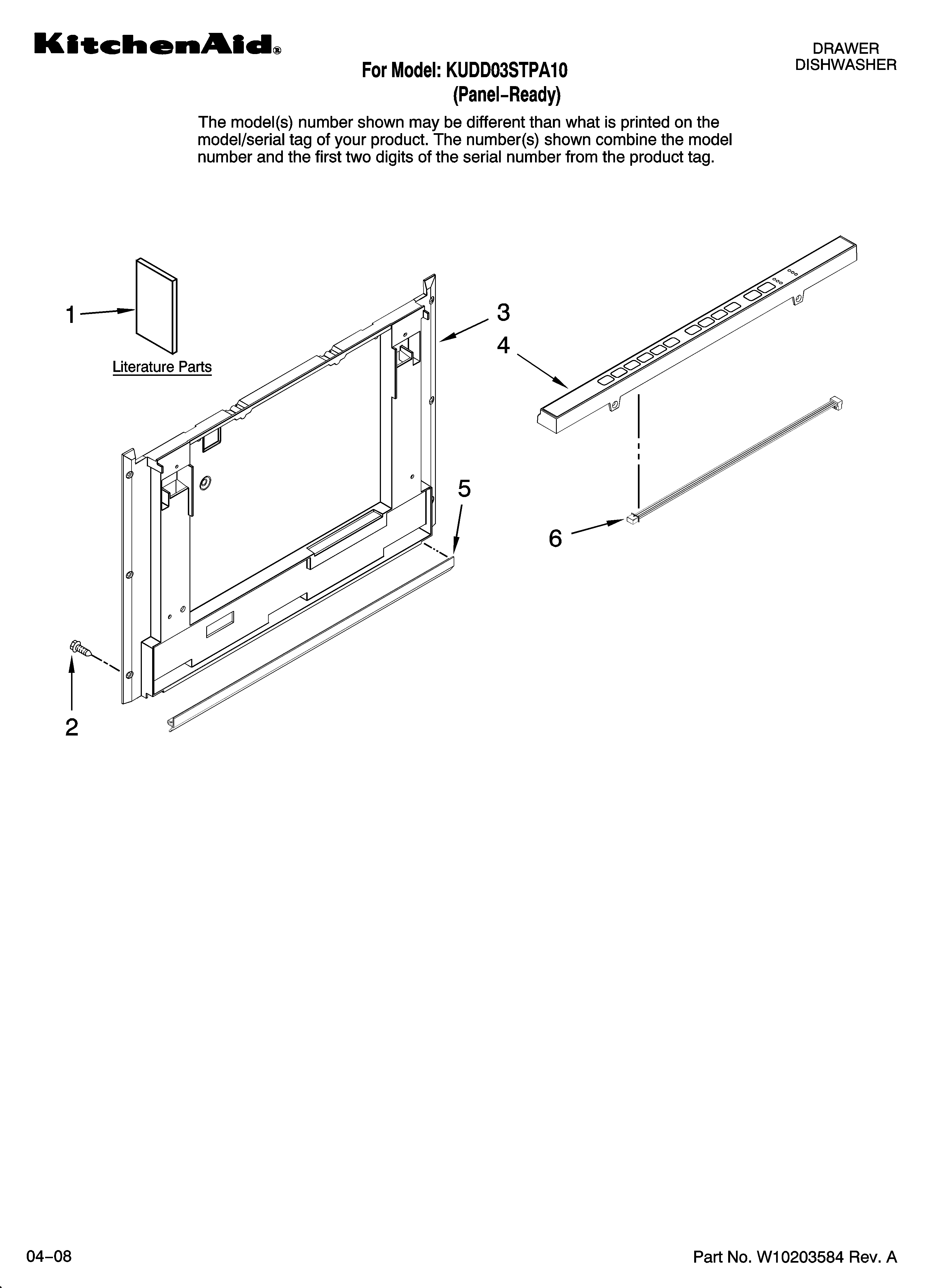 Front panel parts