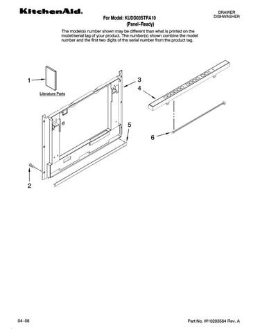 Front panel parts