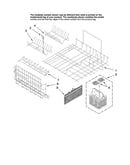 Upper and lower dishrack parts