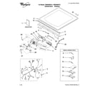 Whirlpool YWED9500TC1 top and console parts diagram