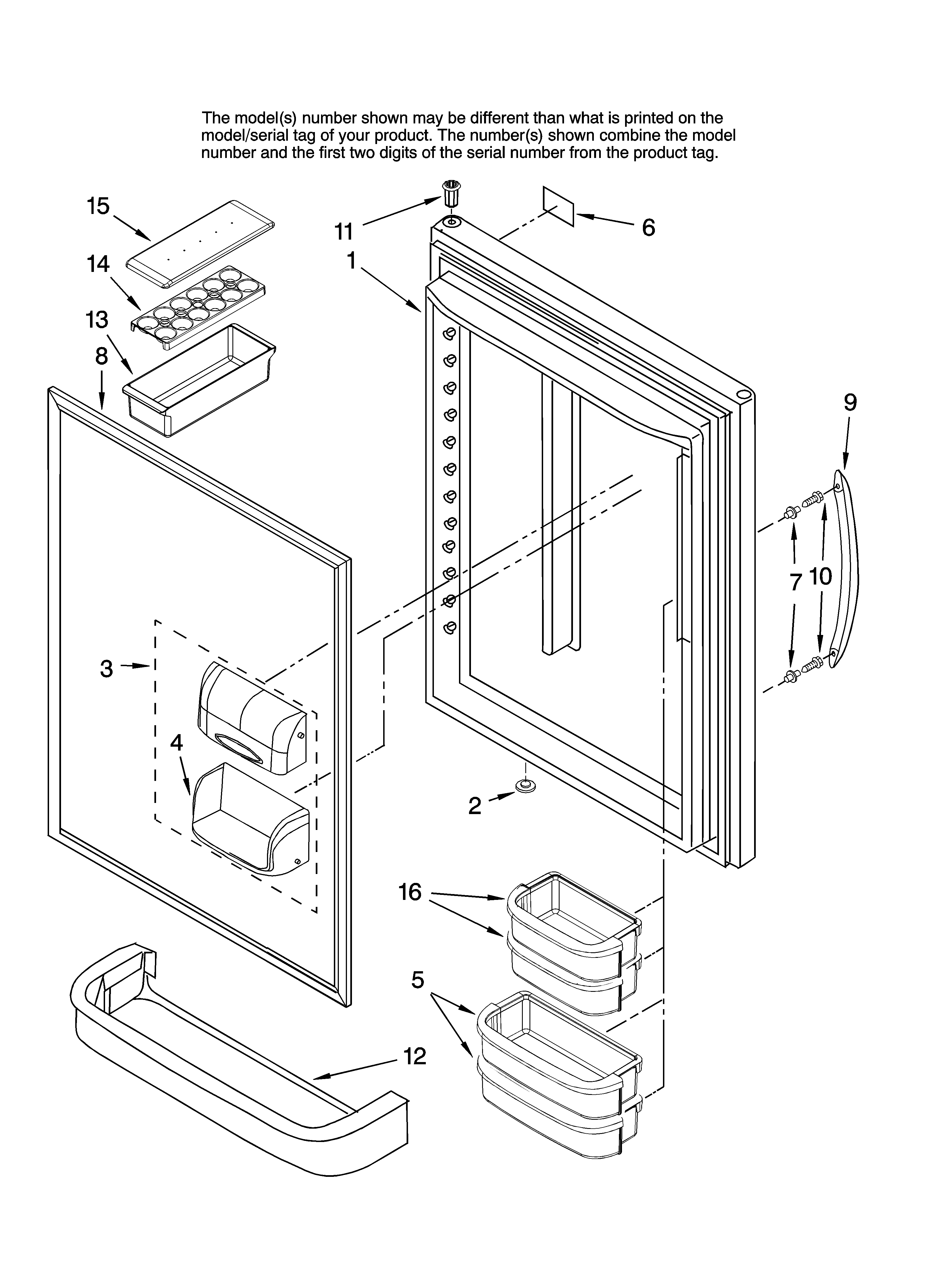 Refrigerator door parts