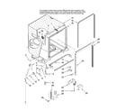 Jenn-Air JDB1255AWP10 tub and frame parts diagram