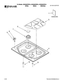 Cooktop, burner and grate parts
