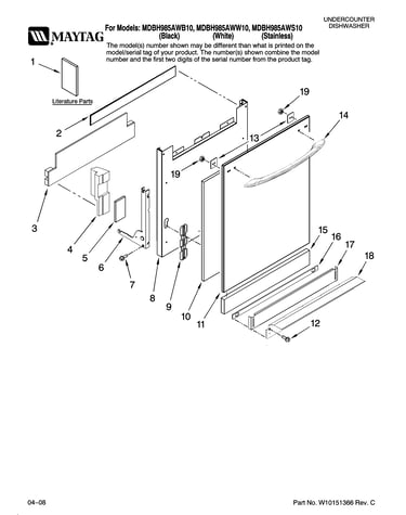 Door and panel parts