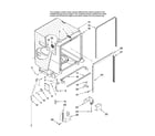 Maytag MDBH985AWB10 tub and frame parts diagram
