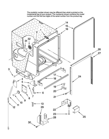 Tub and frame parts