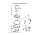 Maytag MDBH985AWS10 pump and motor parts diagram