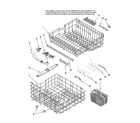 Maytag MDBH985AWS10 upper and lower rack parts diagram