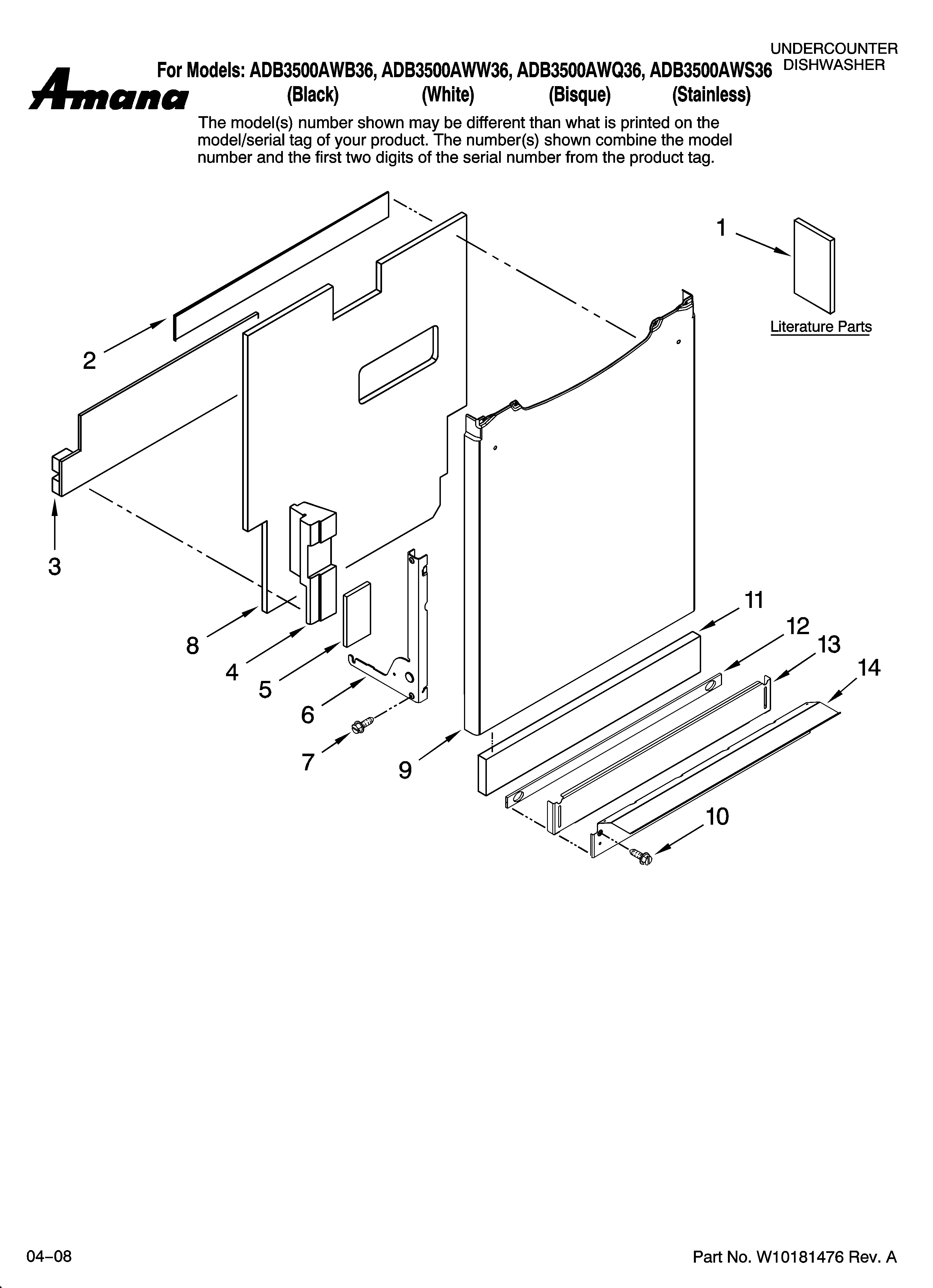Door and panel parts
