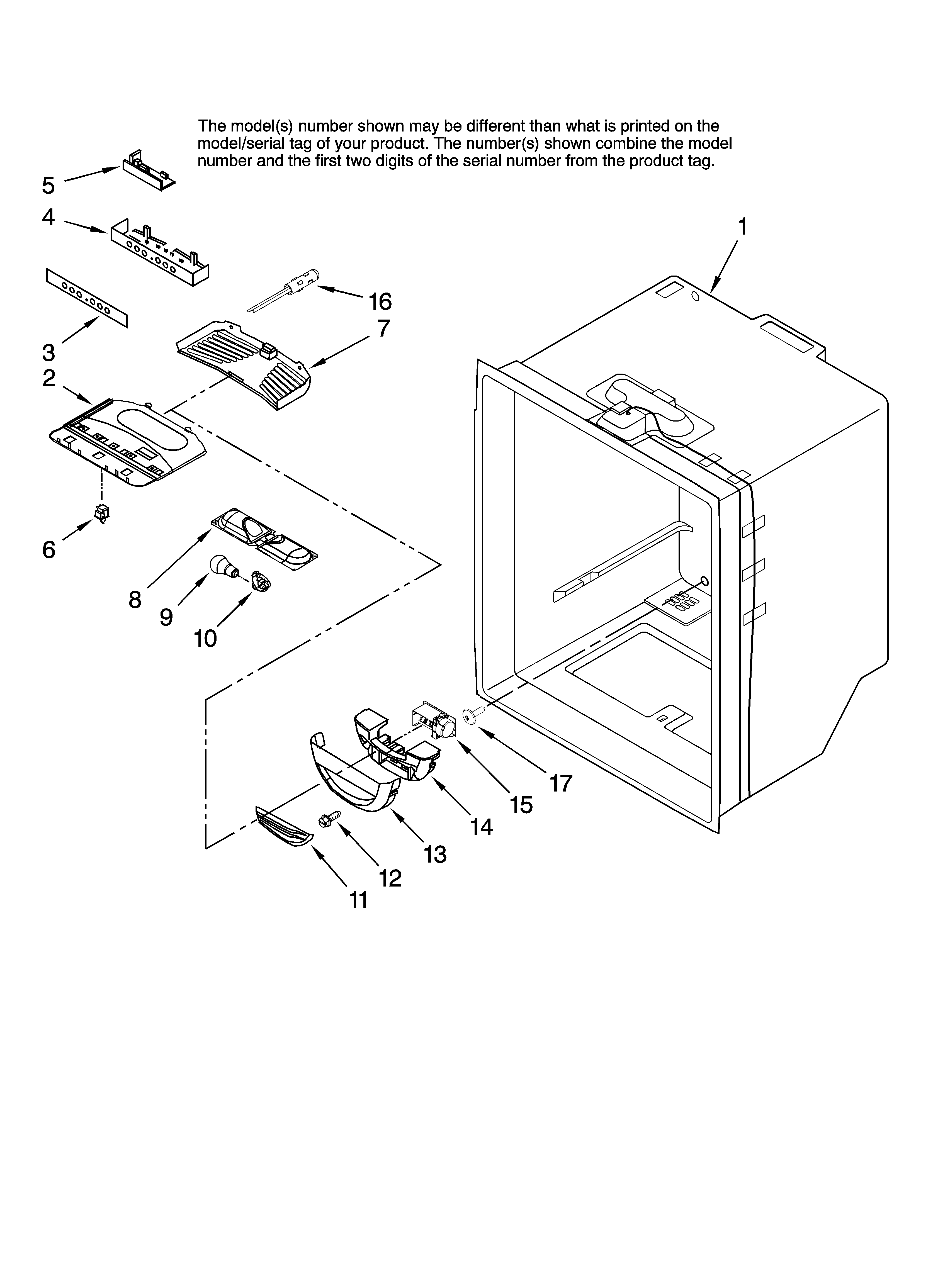 REFRIGERATOR LINER PARTS