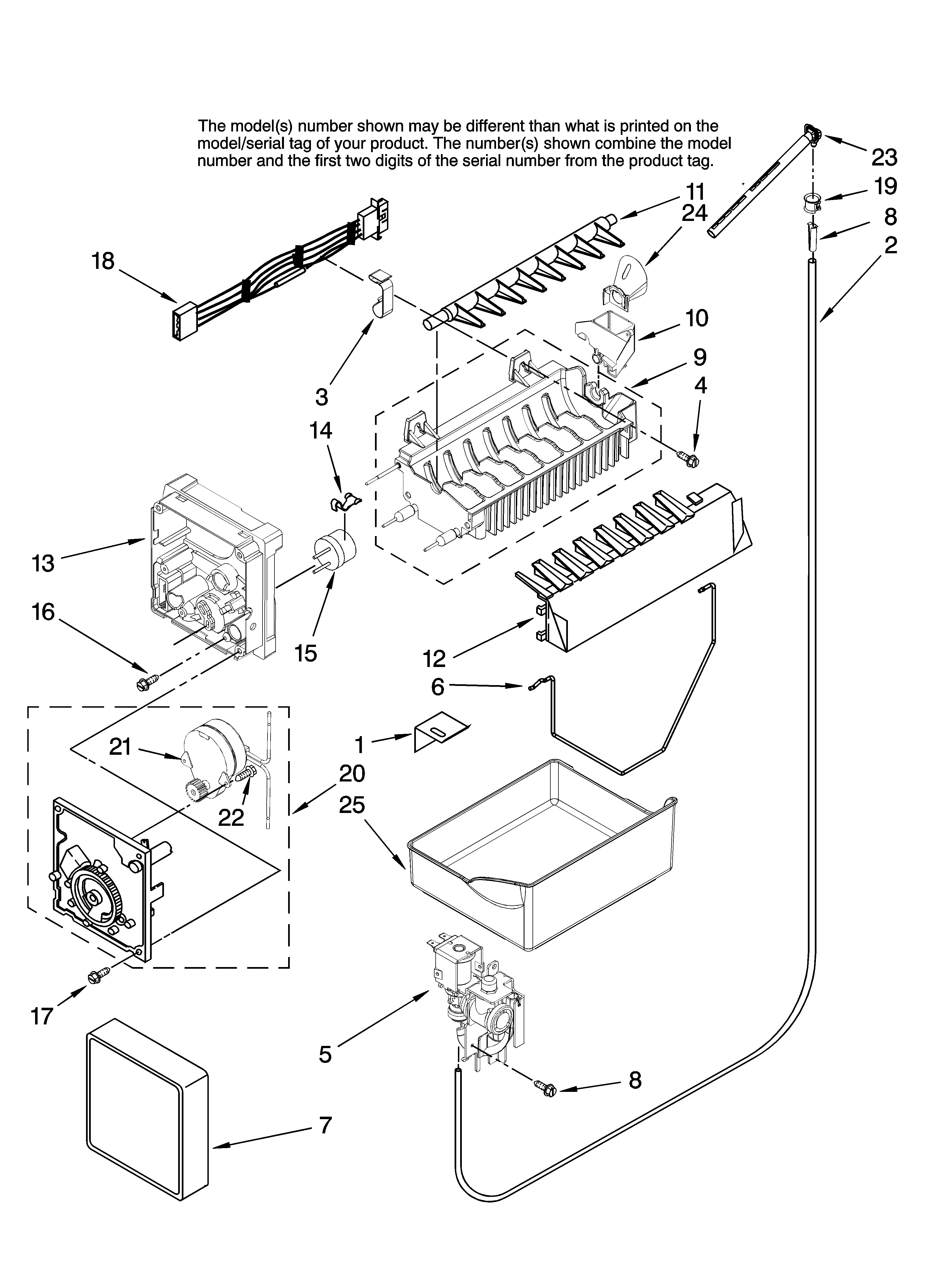 Icemaker parts, optional parts