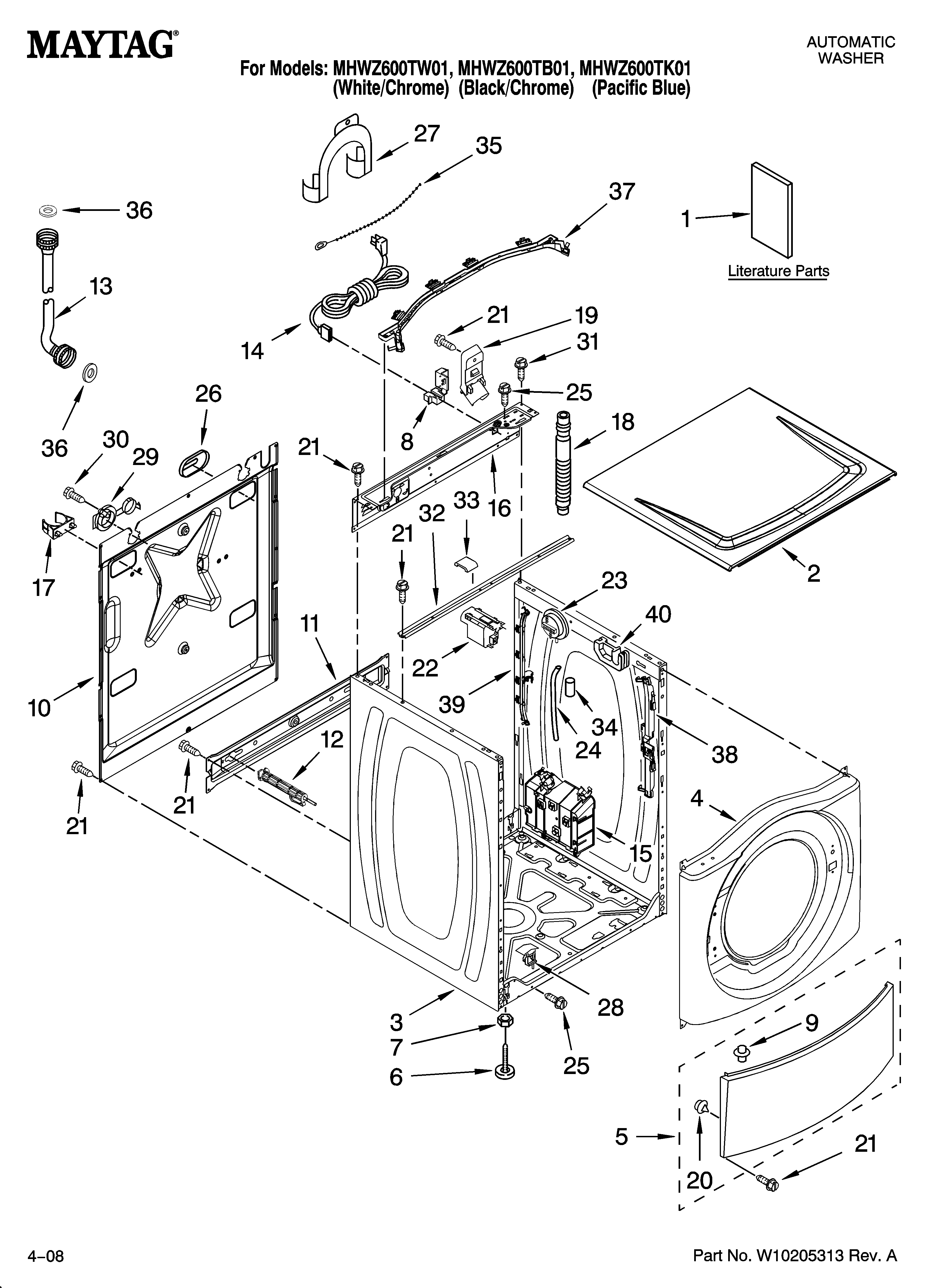 TOP AND CABINET PARTS