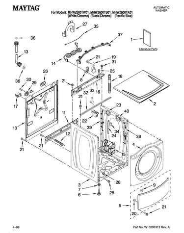 Top and cabinet parts