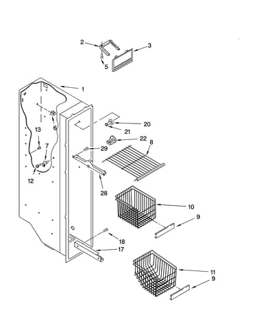 Freezer liner parts