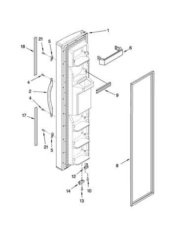 Freezer door parts