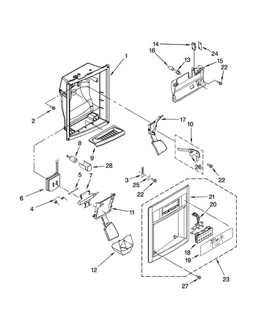 Dispenser front parts