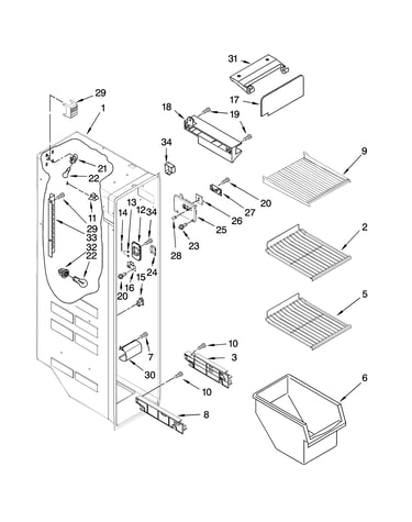 Freezer liner parts
