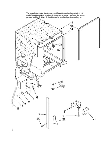 Tub and frame parts