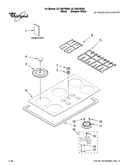 Cooktop, burner and grate parts