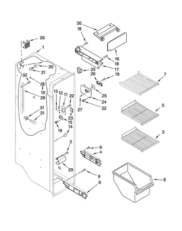 Freezer liner parts