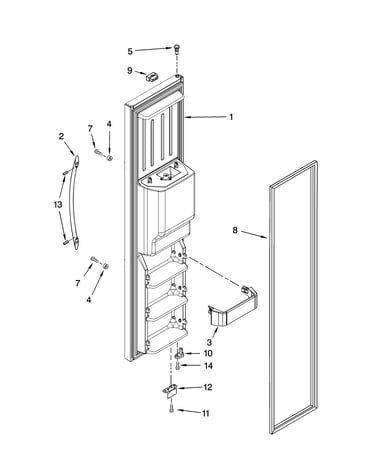 Freezer door parts