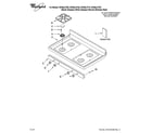 Whirlpool SF265LXTS2 cooktop parts diagram