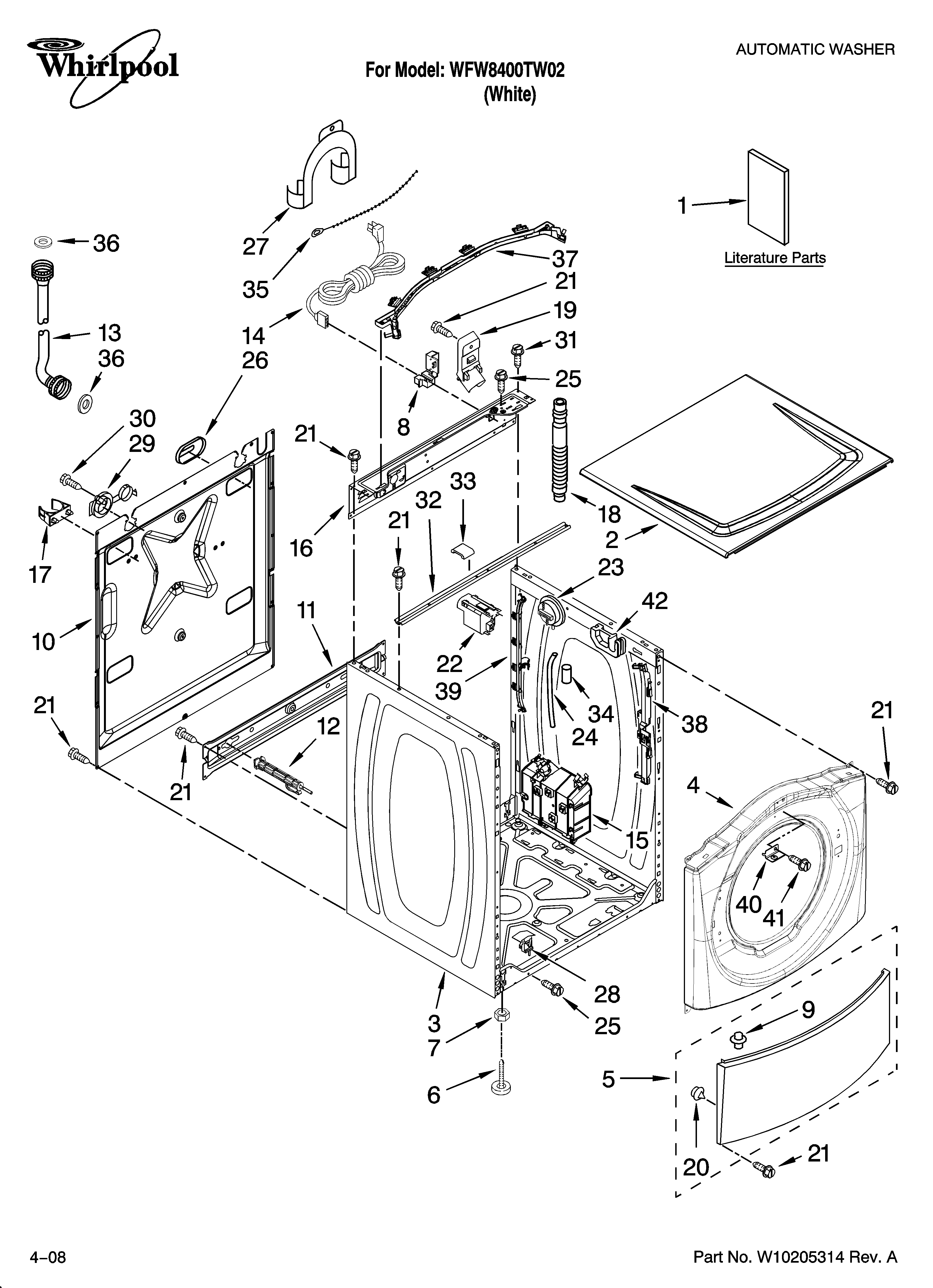 TOP AND CABINET PARTS