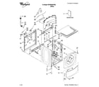 Whirlpool WFW8400TW02 top and cabinet parts diagram