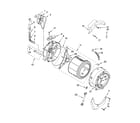 Whirlpool WFW8400TW02 tub and basket parts, optional parts (not included) diagram