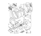 Amana 1DNET3205TQ0 dryer bulkhead parts diagram