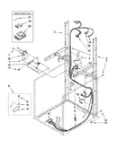 Dryer support and washer harness parts