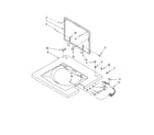 Amana 1DNET3205TQ0 washer top and lid parts diagram