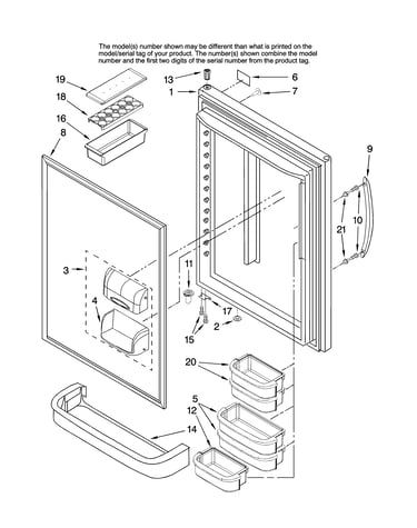 Refrigerator door parts