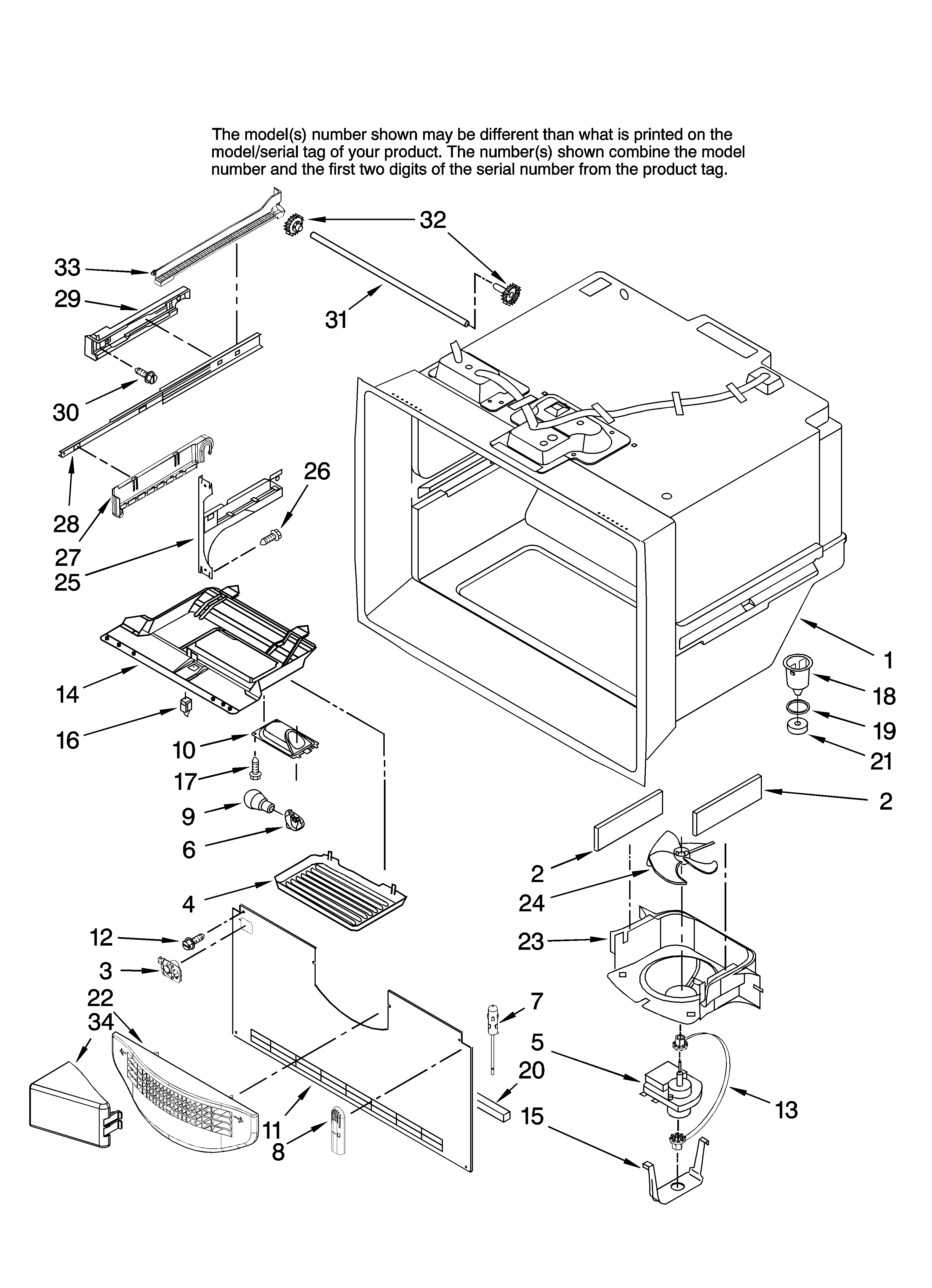 Freezer liner parts