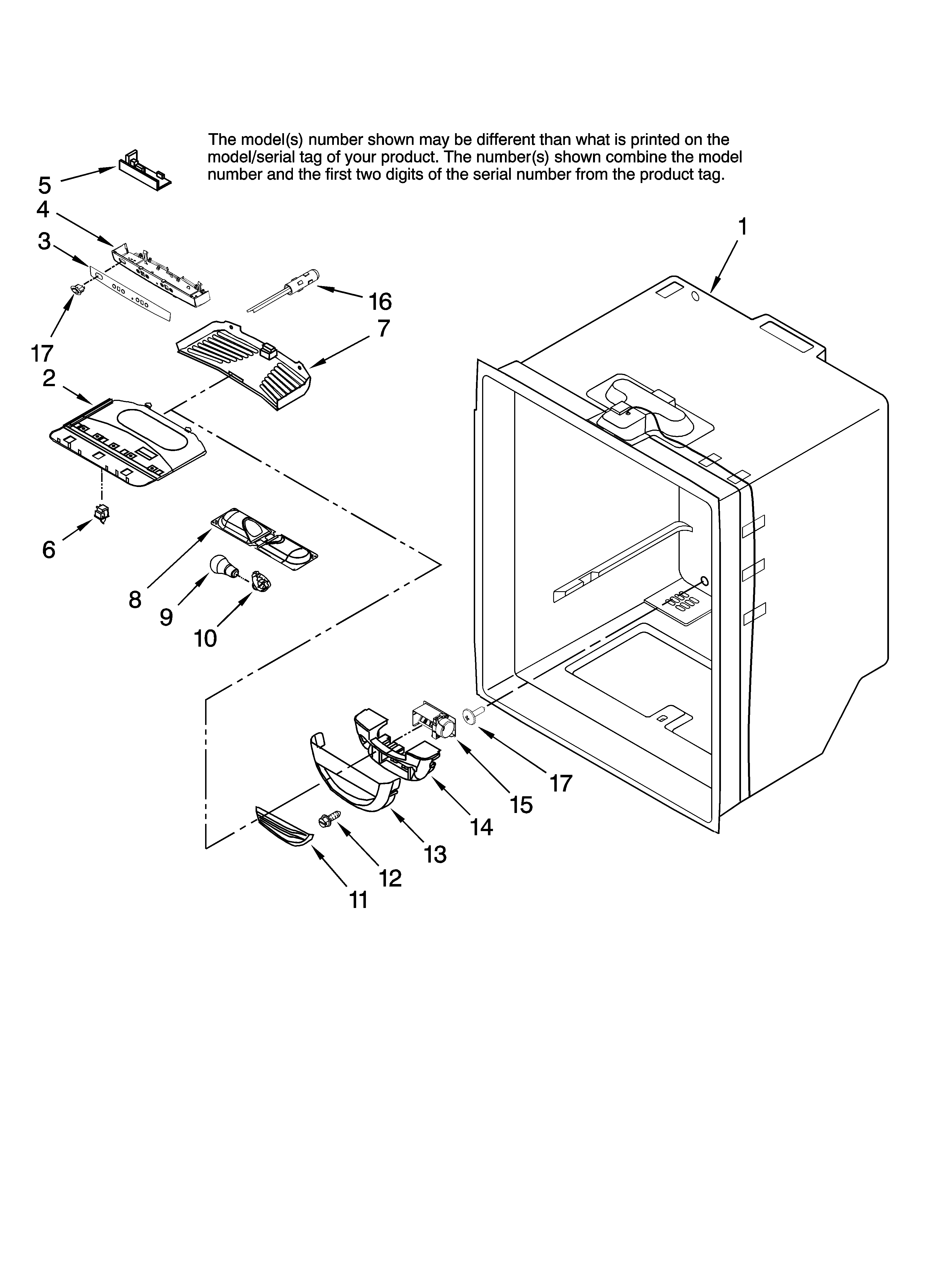 Refrigerator liner parts