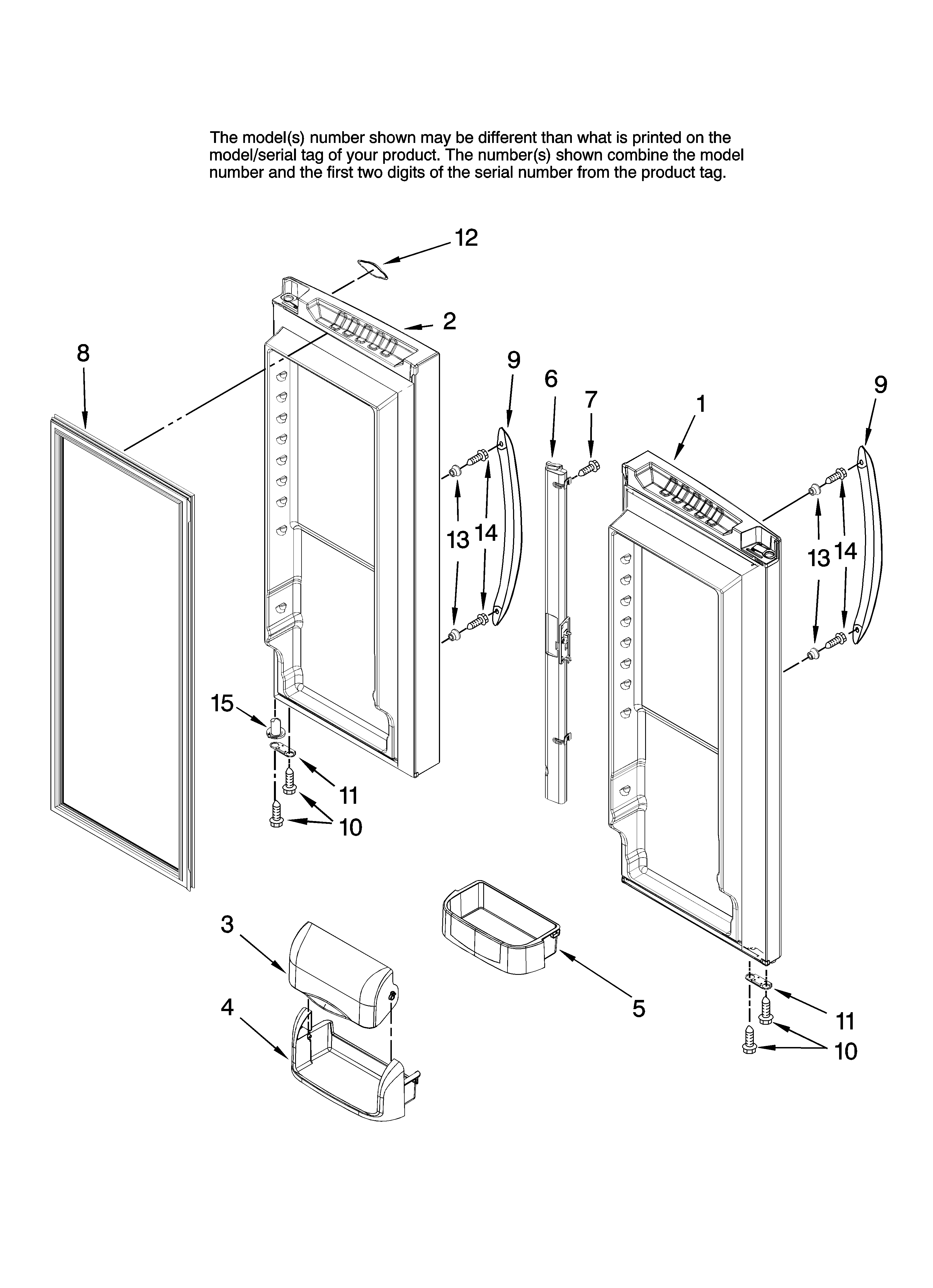Refrigerator door parts