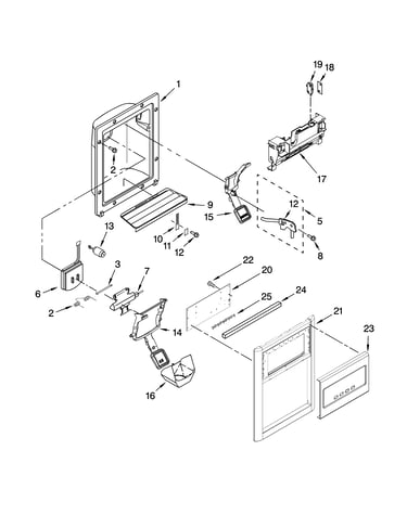 Dispenser front parts