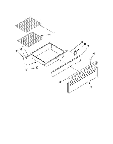Drawer and rack parts, optional parts (not included)