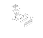 Whirlpool GW399LXUQ0 drawer and rack parts, optional parts (not included) diagram