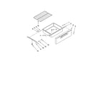 KitchenAid KERK201TBL0 drawer and rack parts, optional parts (not included) diagram