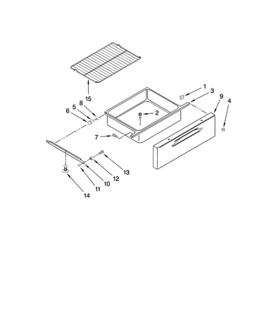 Drawer and rack parts, optional parts (not included)