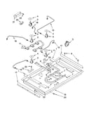 Burner box, gas valves, and switches, optional parts